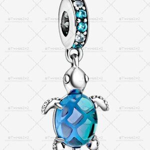Pandora Murano Glass Sea Turtle Dangle Charm